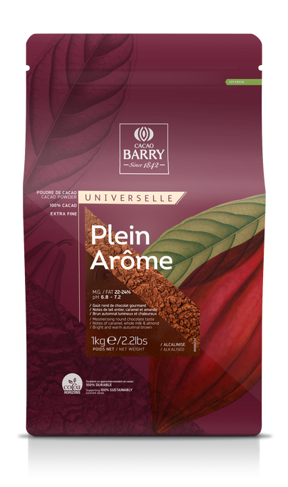 Cacao en Polvo 100% 1kg. - Callebaut