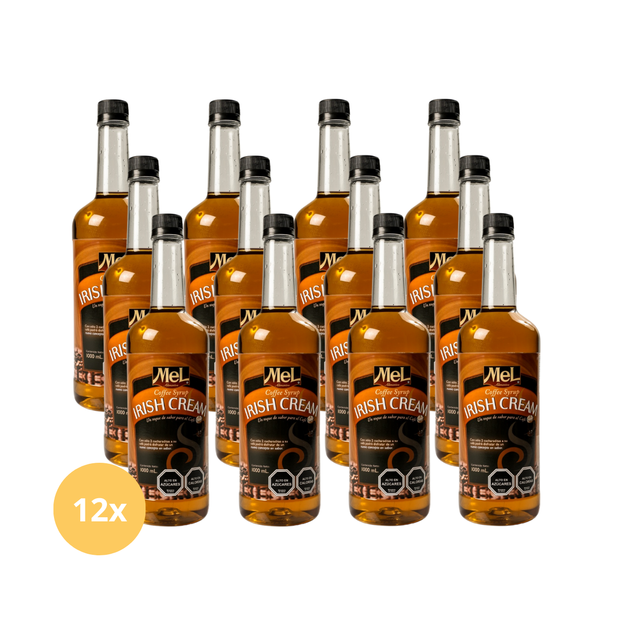 12 botellas 1.000cc Syrup Irish Cream Mel Alimentos