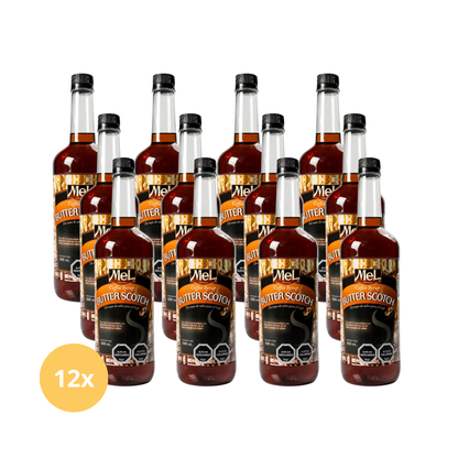 12 botellas 1lt de coffee syrup sabor buttersctoch