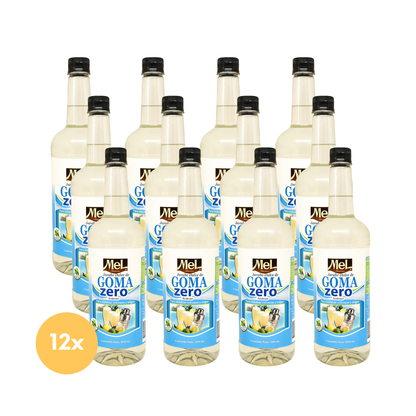 12 botellas de 1lt de Goma Zero Mel Alimentos