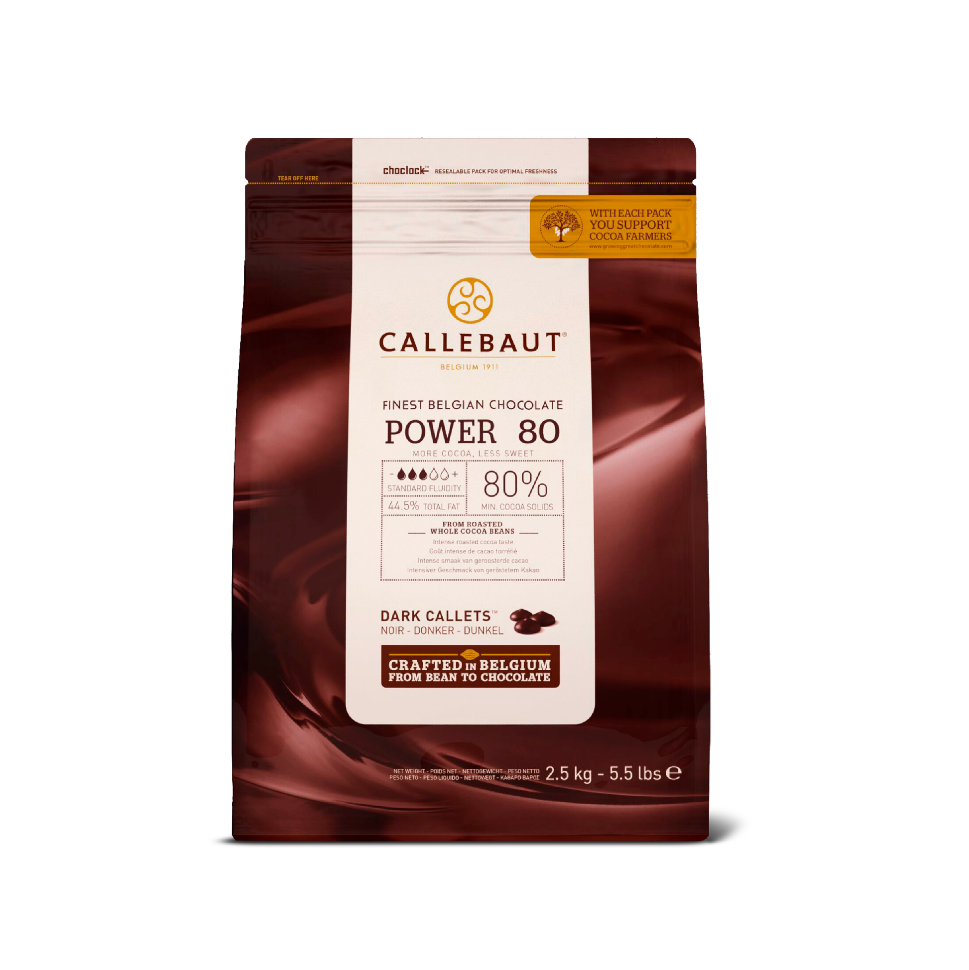 Callebaut Power 80, chocolate extra amargo al 80%