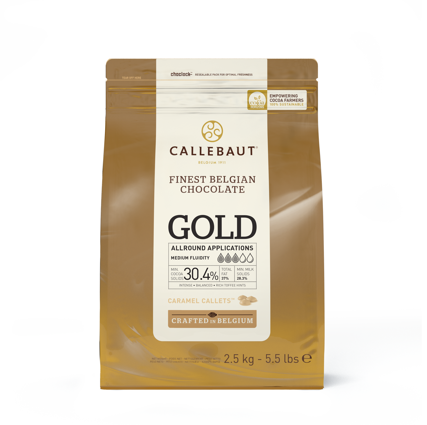 Chocolate callebaut gold sabor caramelo