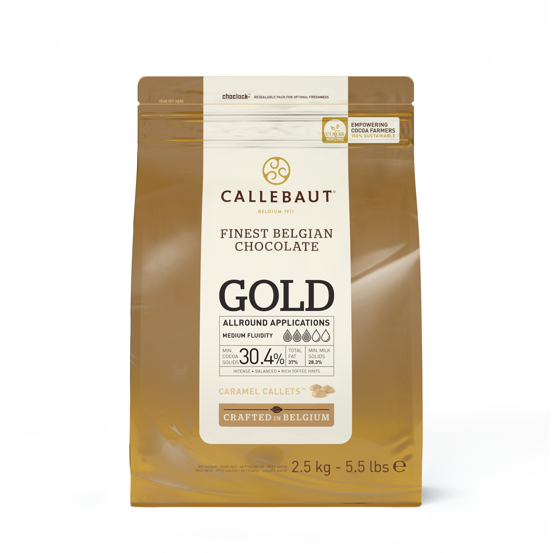 Chocolate callebaut gold sabor caramelo
