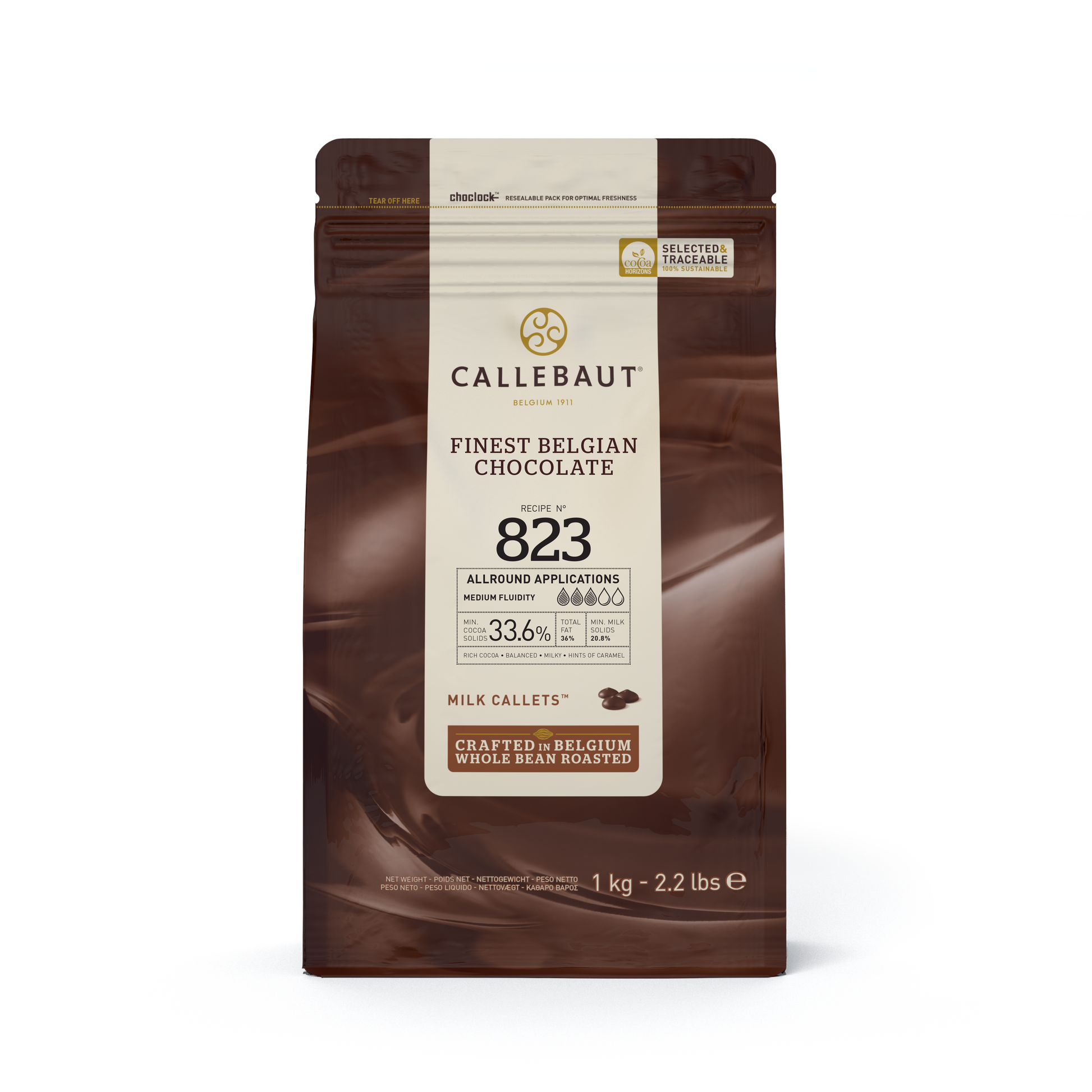 Bolsa 1kg Chocolate Leche 823 Callebaut 