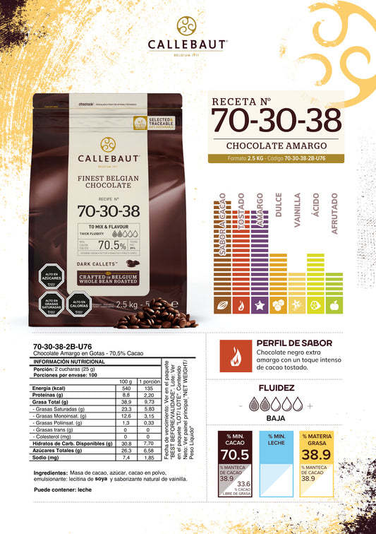 Chocolate Amargo (70%) 2,5kg- Callebaut