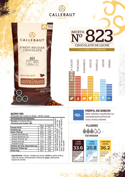 Chocolate Leche (823) 10kg - Callebaut