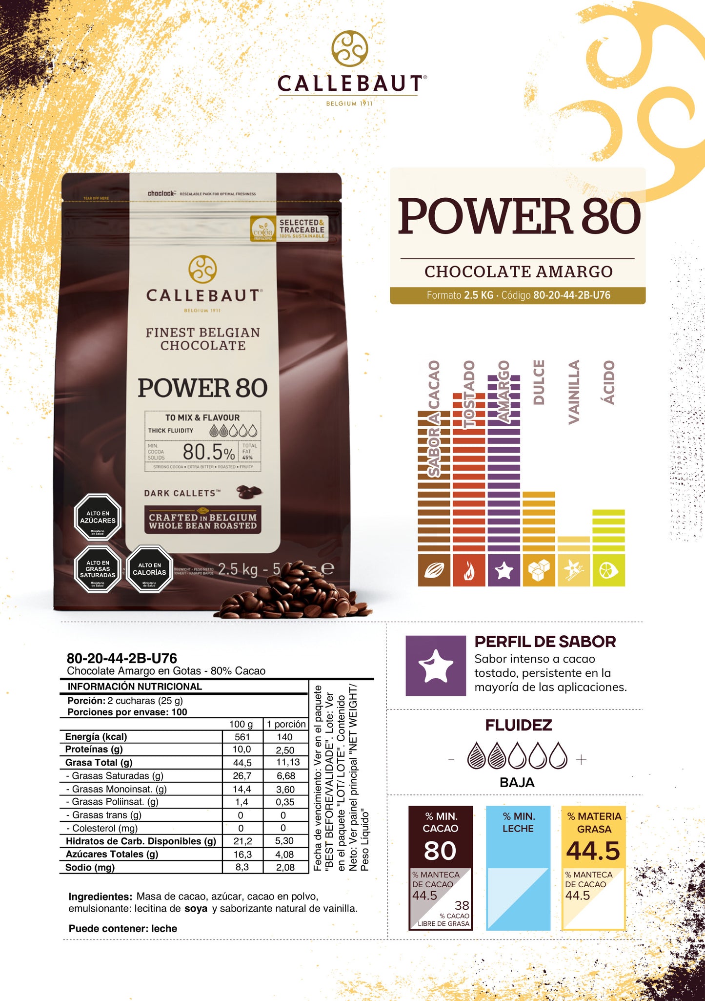 Chocolate Amargo (80%) 2,5kg - Callebaut