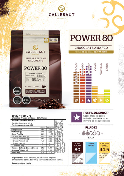Chocolate Amargo (80%) 2,5kg - Callebaut