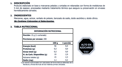 Manzanas Slice Mel Alimentos 3kg
