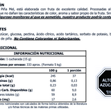 Tabla nutricional mermelada de pila Mel Alimentos