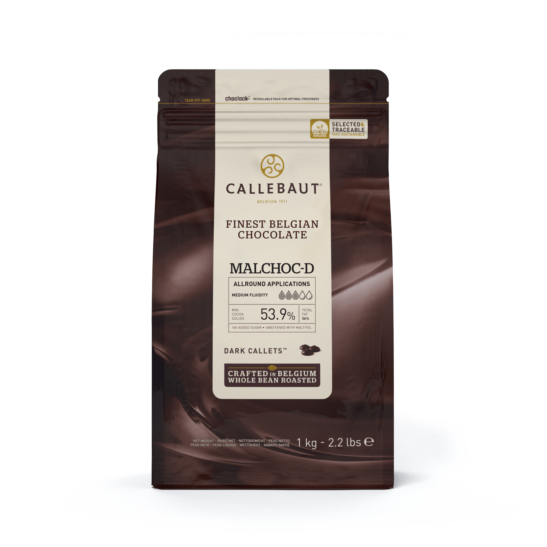 Chocolate en gotas 1 kg sin azúcar amargo callebaut