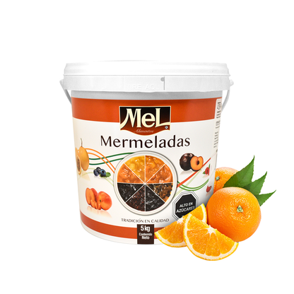 Balde 5kg Mermelada de Naranja con Trozos Mel Alimentos