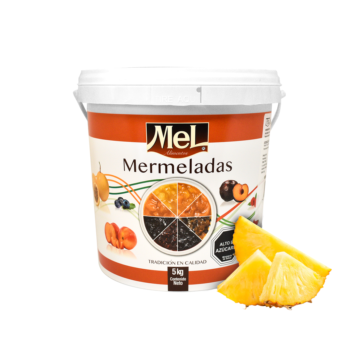 Mermelada Piña Mel Alimentos 5kg.