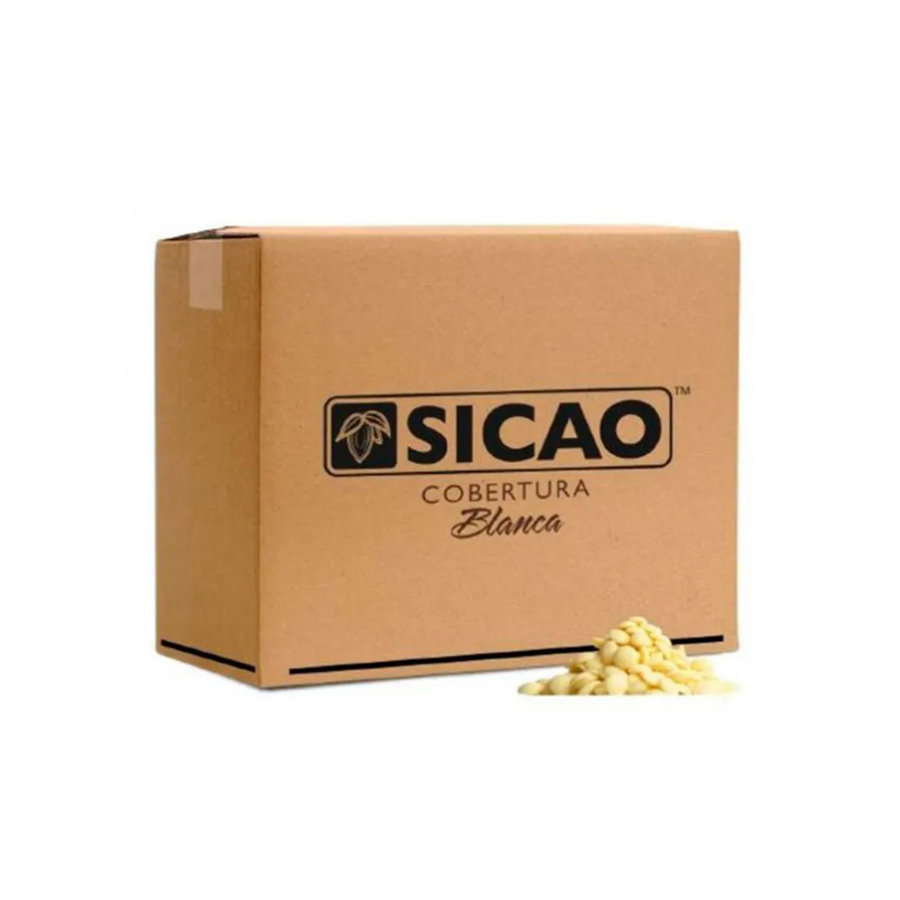 Chocolate sucedáneo de cobertura Sicao Blanca caja de 10 kg
