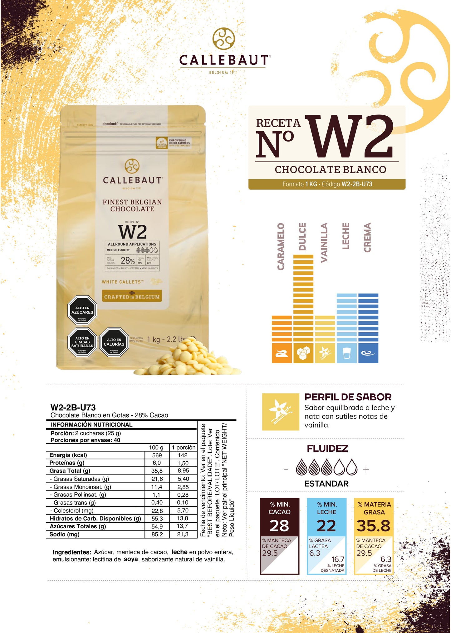 Chocolate Blanco (W2) 1kg - Callebaut