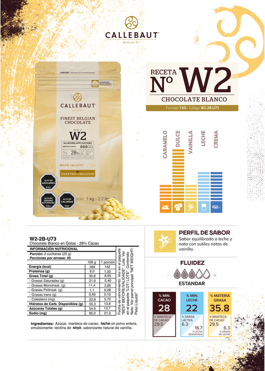 Chocolate Blanco (W2) 1kg - Callebaut